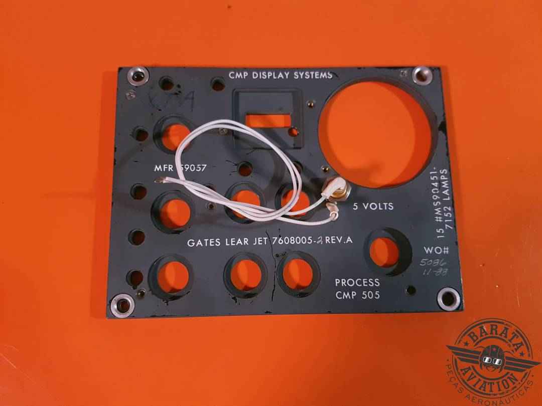 7608005-2 Conjunto de panel Gates Learjet - 5 V - Con pequeña grieta