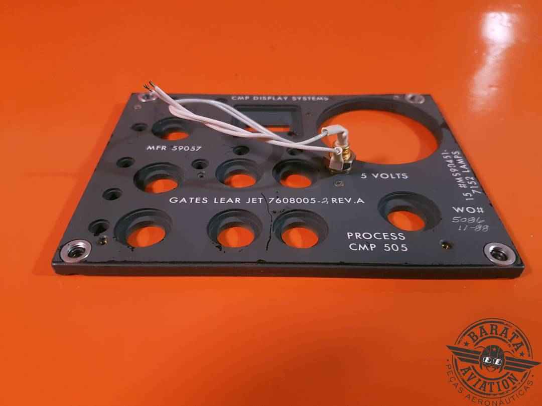 7608005-2 Conjunto de panel Gates Learjet - 5 V - Con pequeña grieta