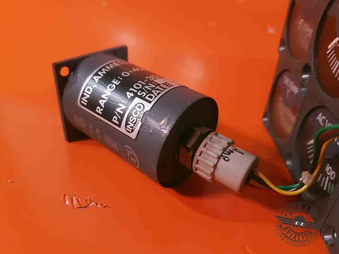 4101-3015 Insco Learjet Ammeter Indicator - Range: 0-400 Amps .