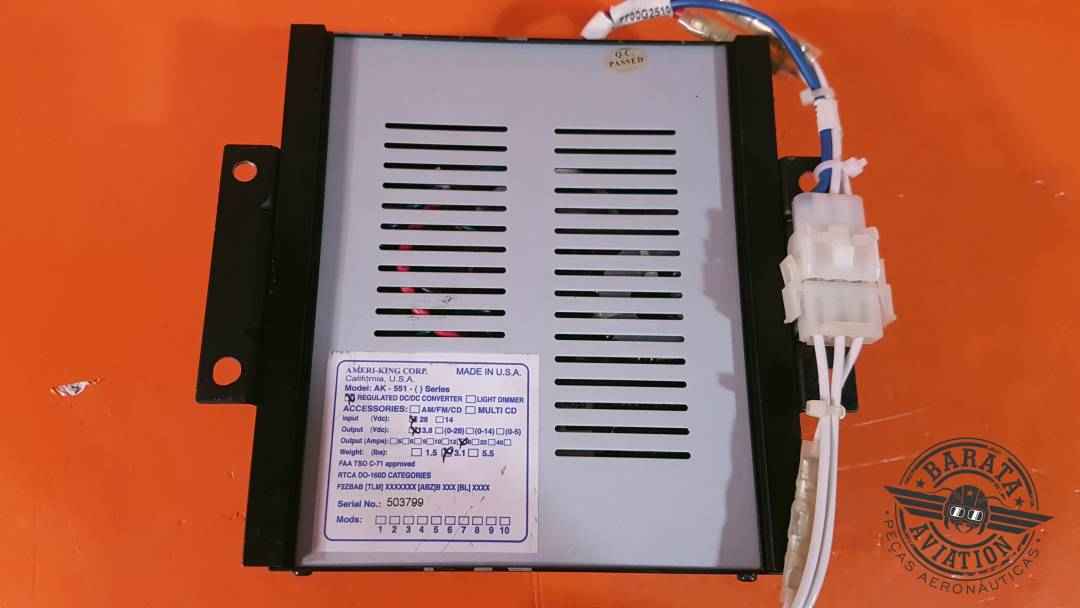 AK-551 Ameri-King Regulated DC/DC Converter 28 Vdc - W/ Connector 