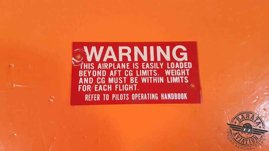 35-440021-1 Beechcraft Placard