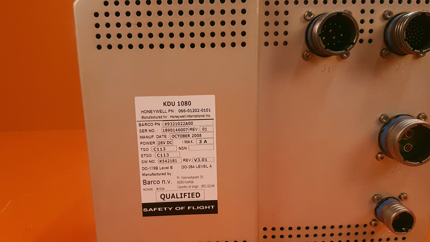066-01202-0101 Honeywell KDU 1080 Display Unit