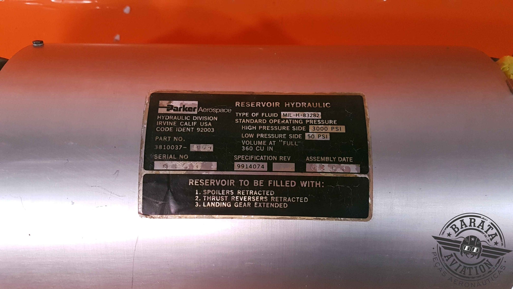 3810037-104 Parker Hydraulic Reservoir Assy