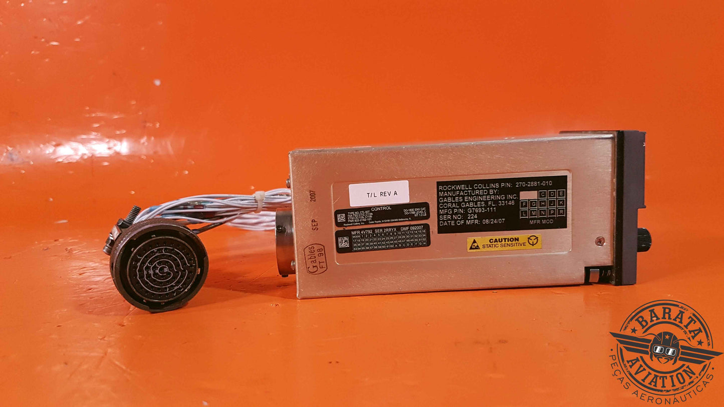 270-2881-010   Collins CTL-93T TCAS Control W/Connector