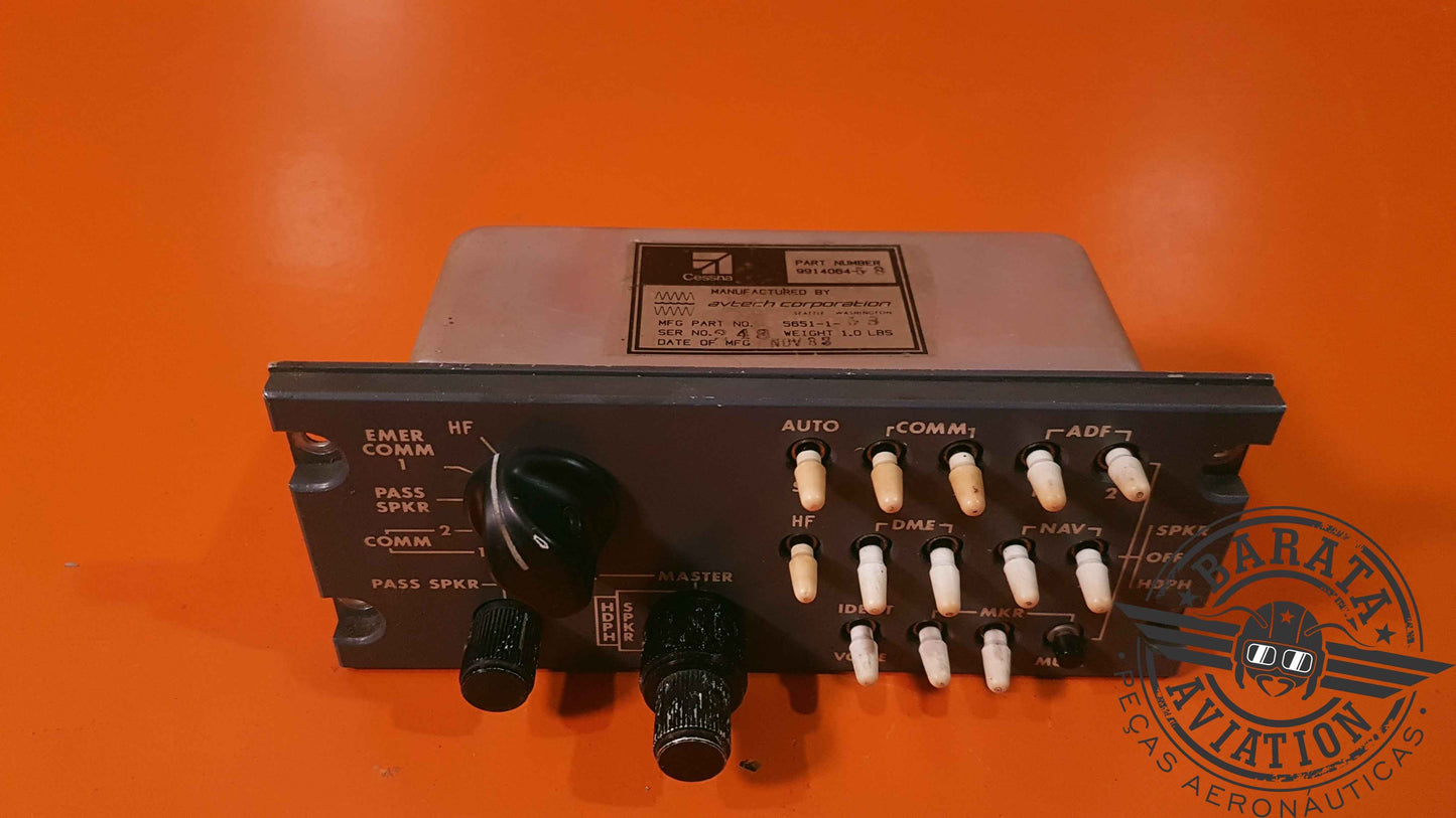 9914064-58 Cessna Audio Control Panel