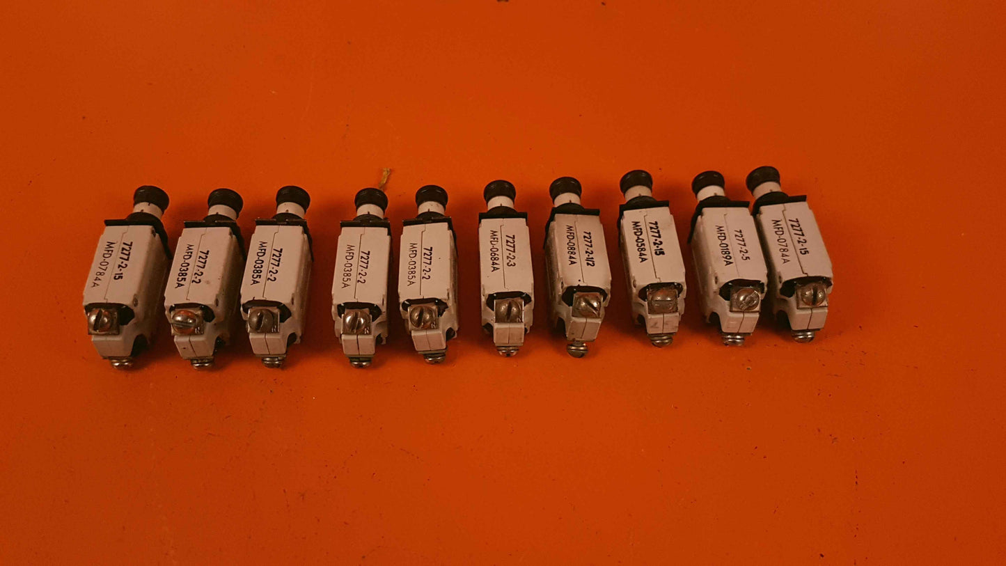 7277-2 Klixon Kit of 10 Circuit Breakers