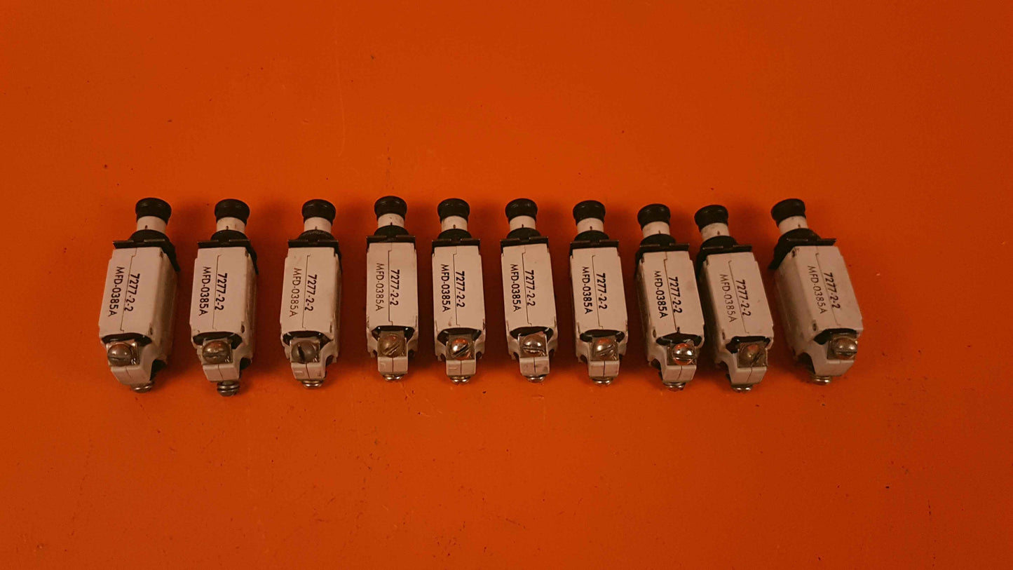 7277-2-2 Klixon Kit Of 10 Circuit Breakers