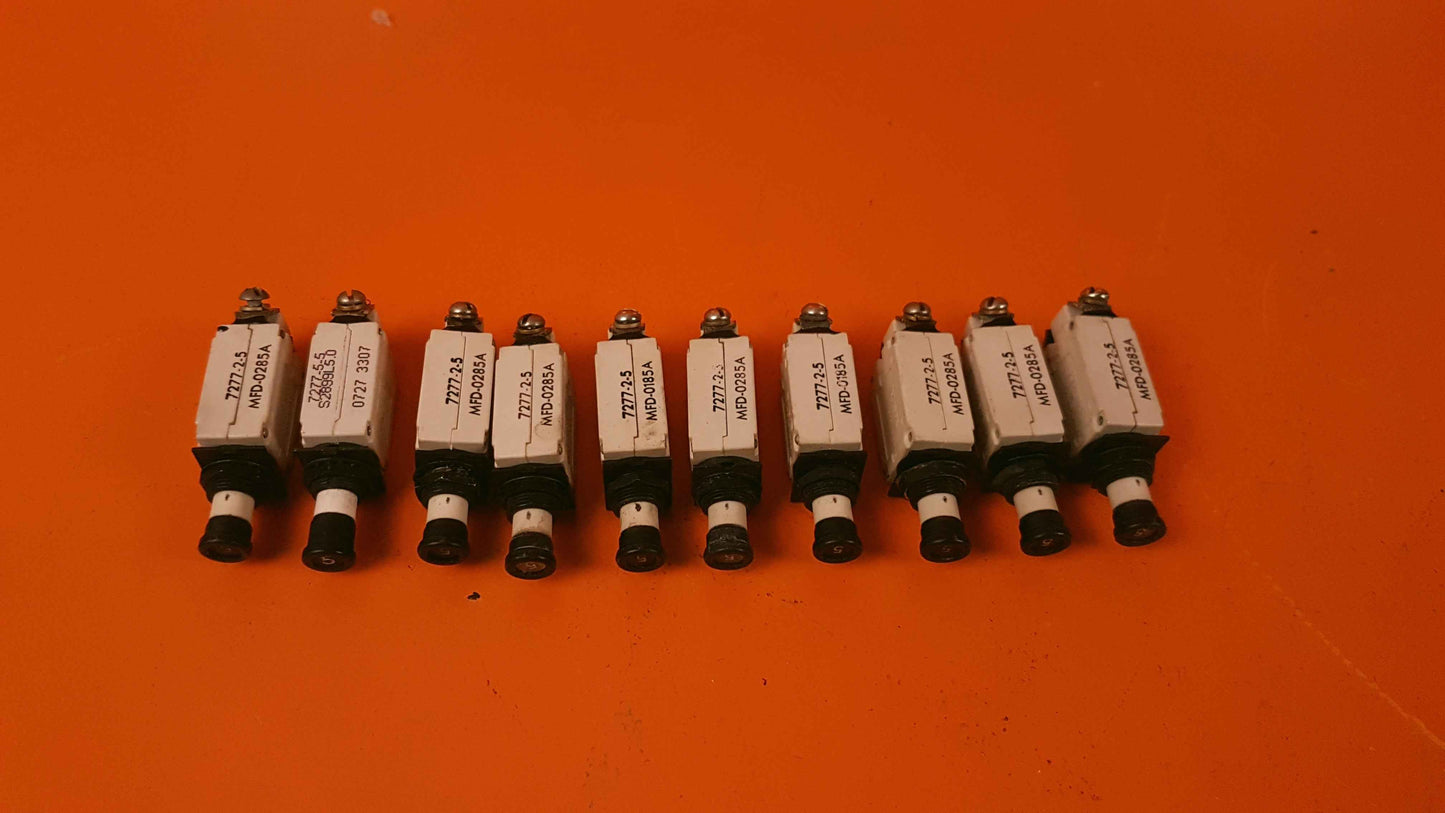 7277-2-5 Klixon Kit of 10 Circuit Breakers