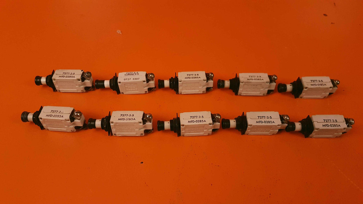7277-2-5 Klixon Kit of 10 Circuit Breakers