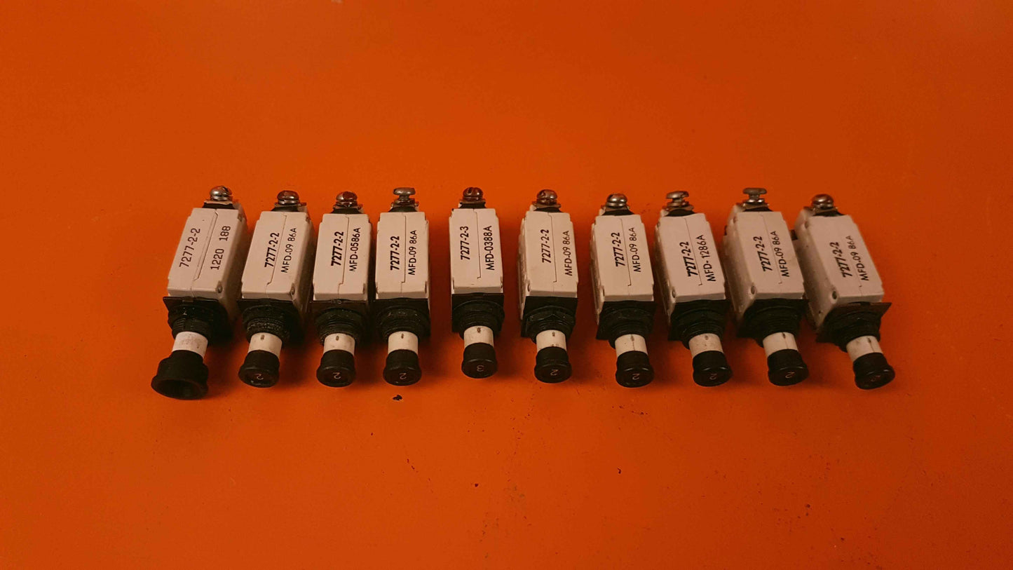 7277-2-2 Klixon Kit of 10 Circuit Breakers