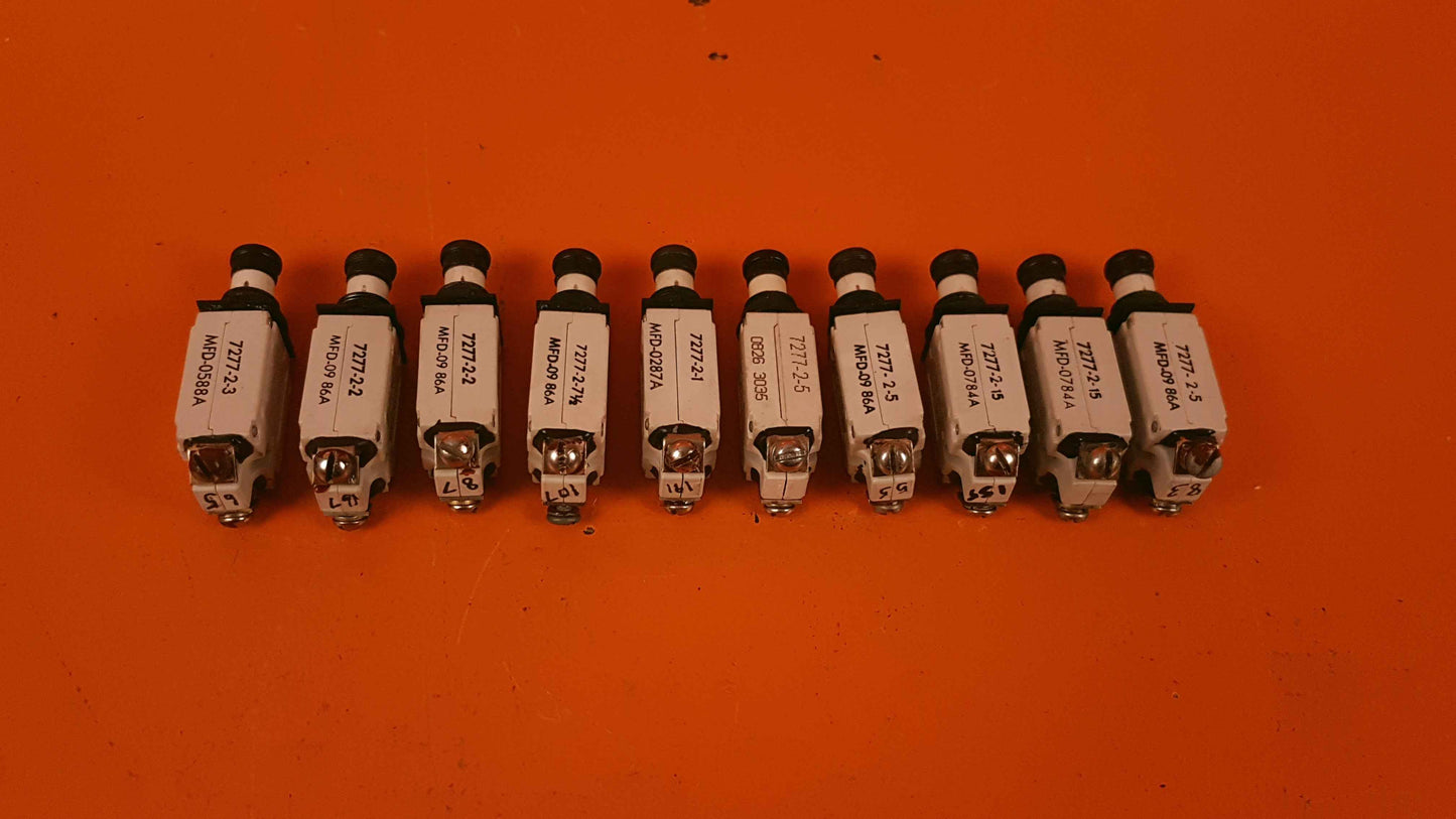 7277-2 Klixon Kit of 10 Circuit Breakers