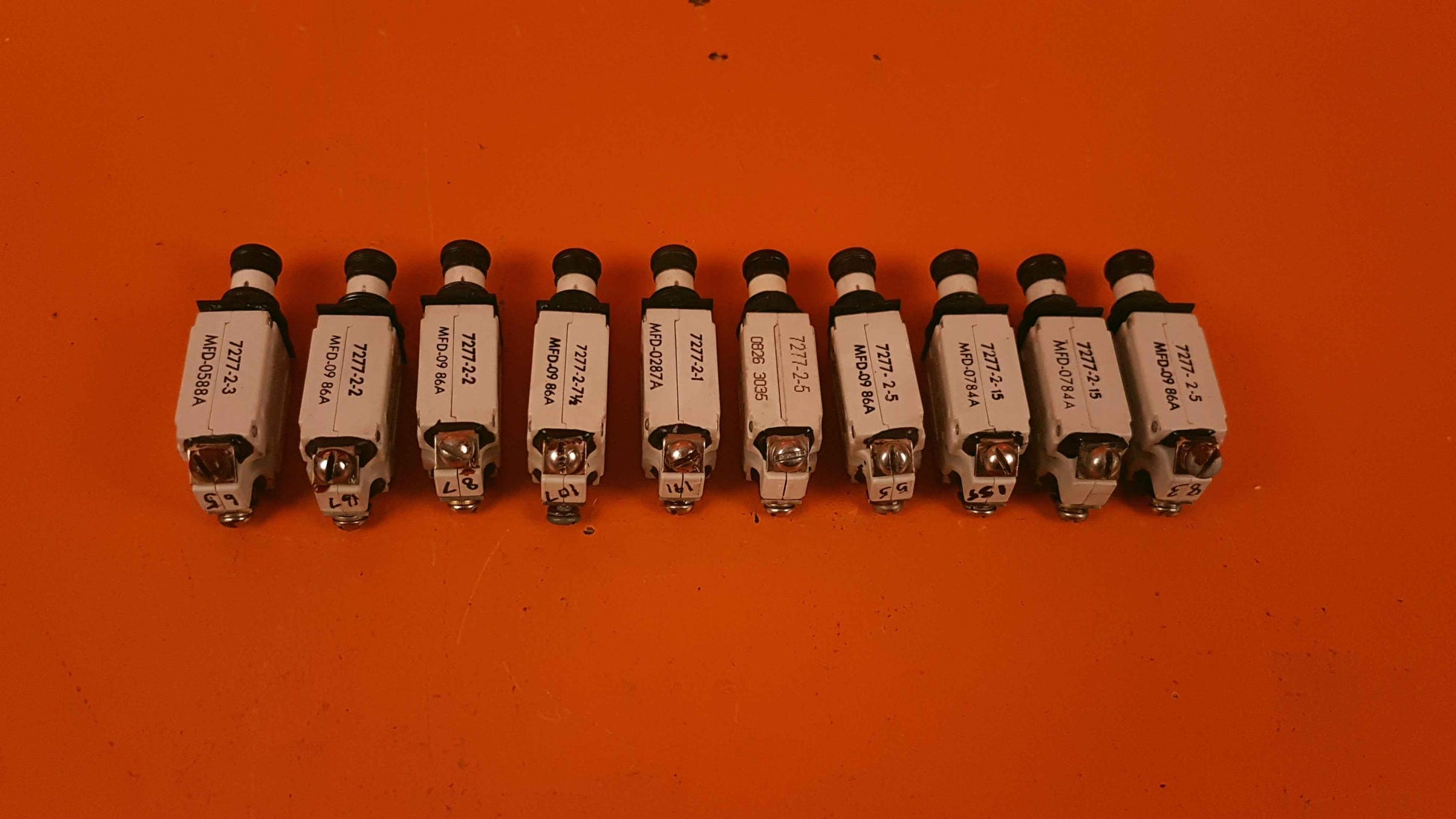 7277-2 Klixon Kit of 10 Circuit Breakers