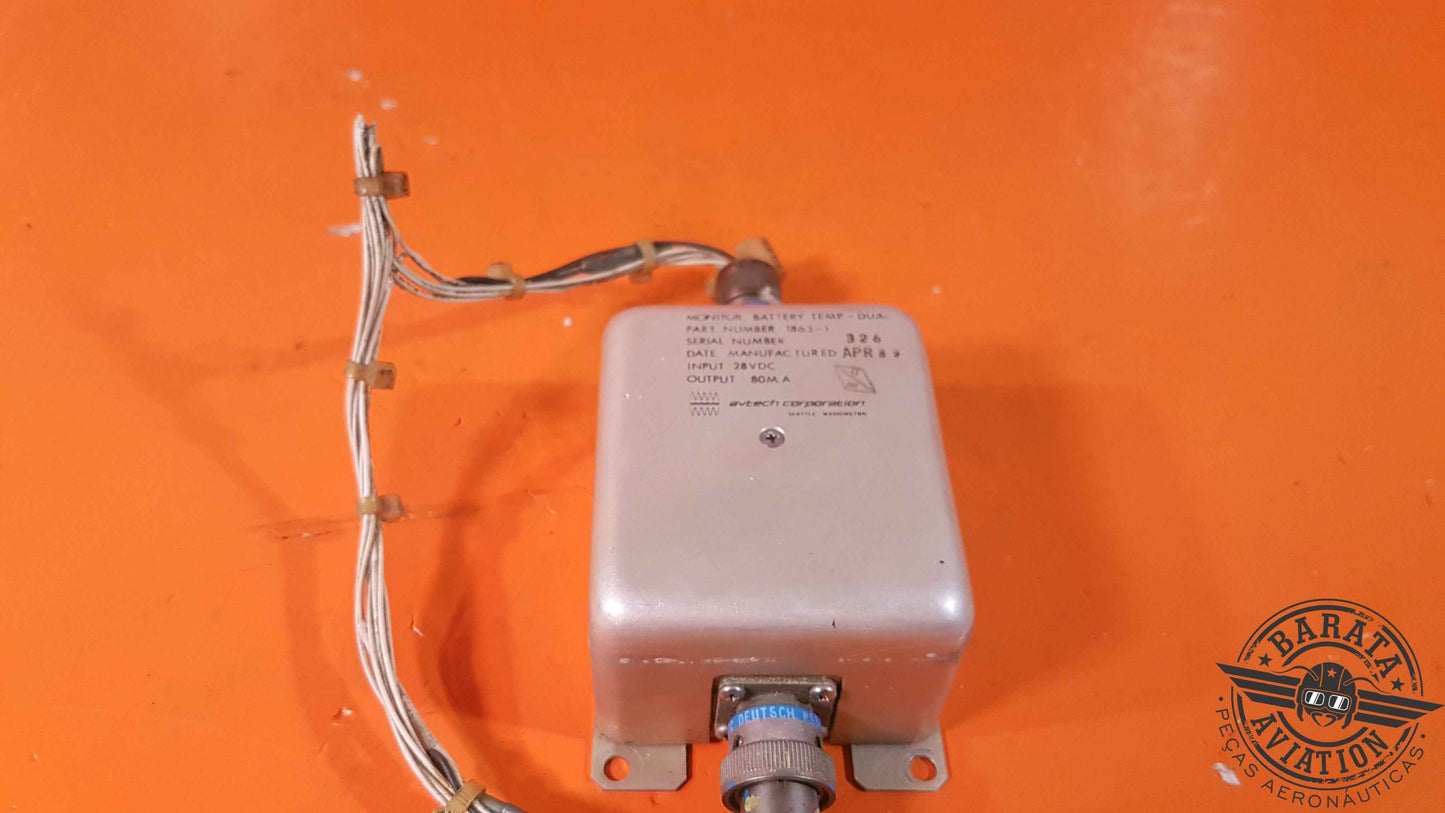1863-1  Avtech Monitor Dual Battery Temp  28 VDC