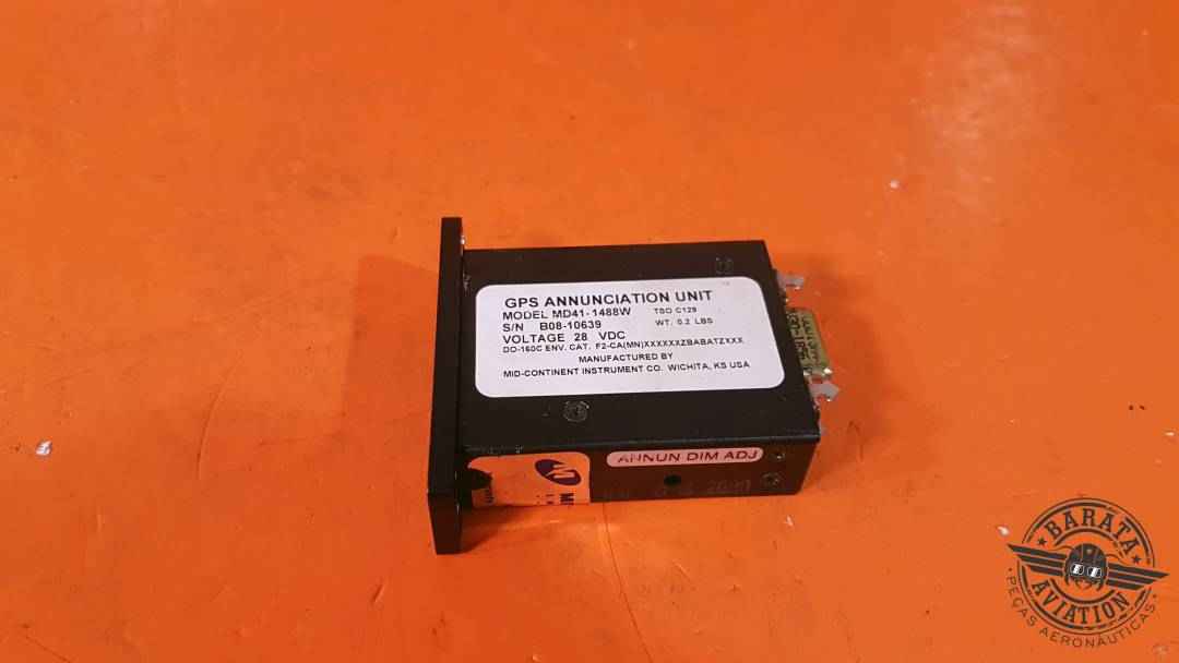 MD41-1488W   Mid-Continent GPS Anunciation Unit  28 vdc