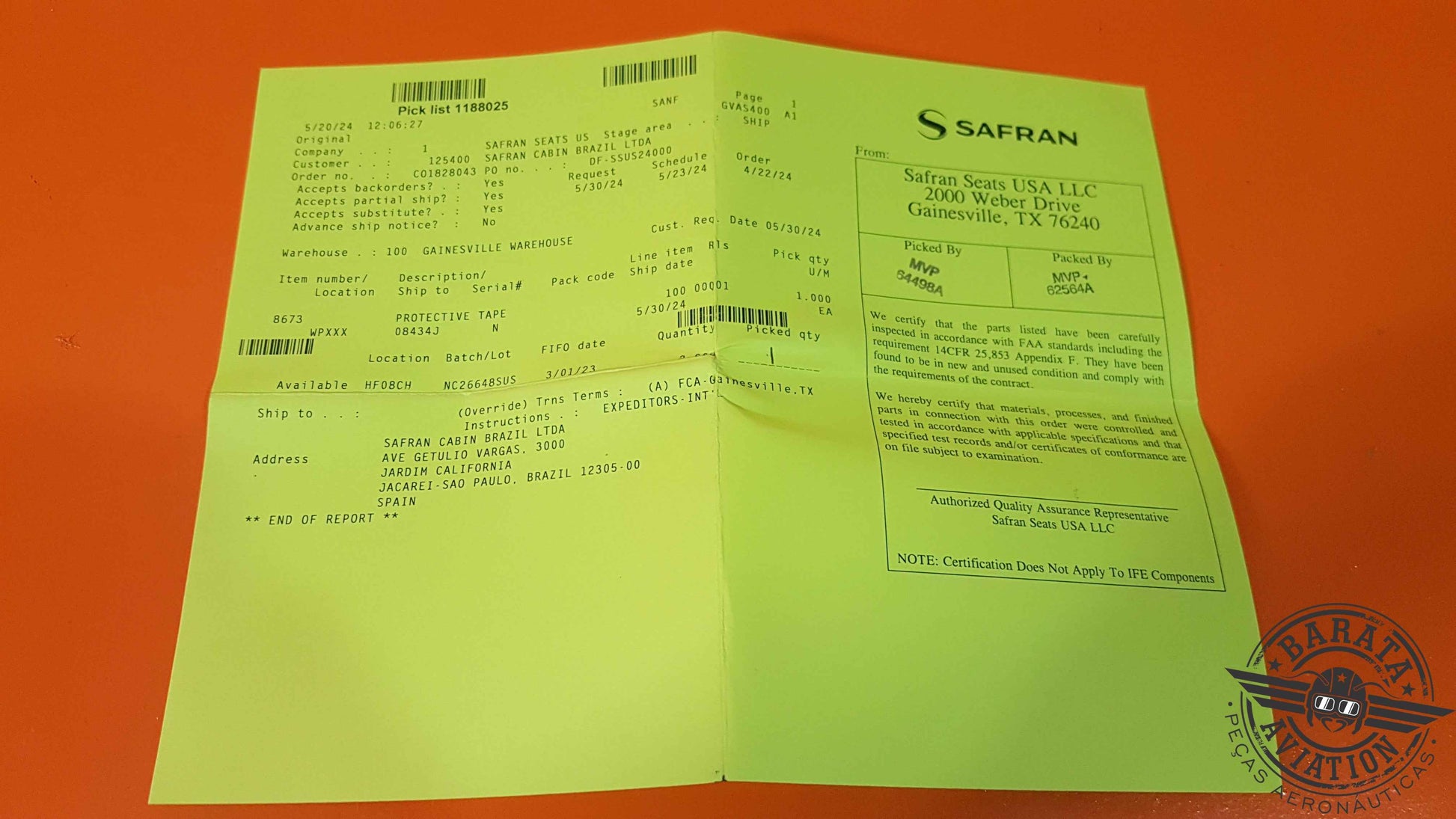 8673 Safran Protective Tape - Novo