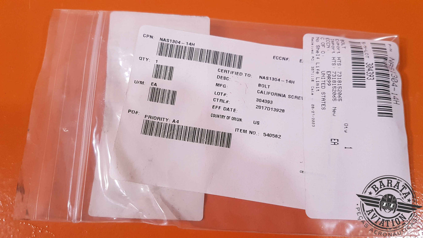 NAS1304-14H   Bolt  - Novo