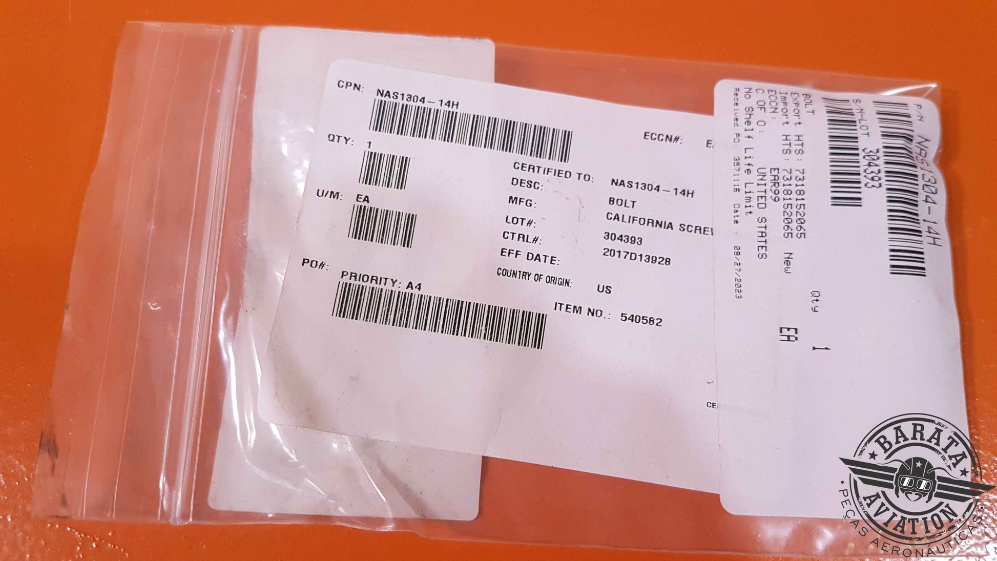 NAS1304-14H   Bolt  - Novo