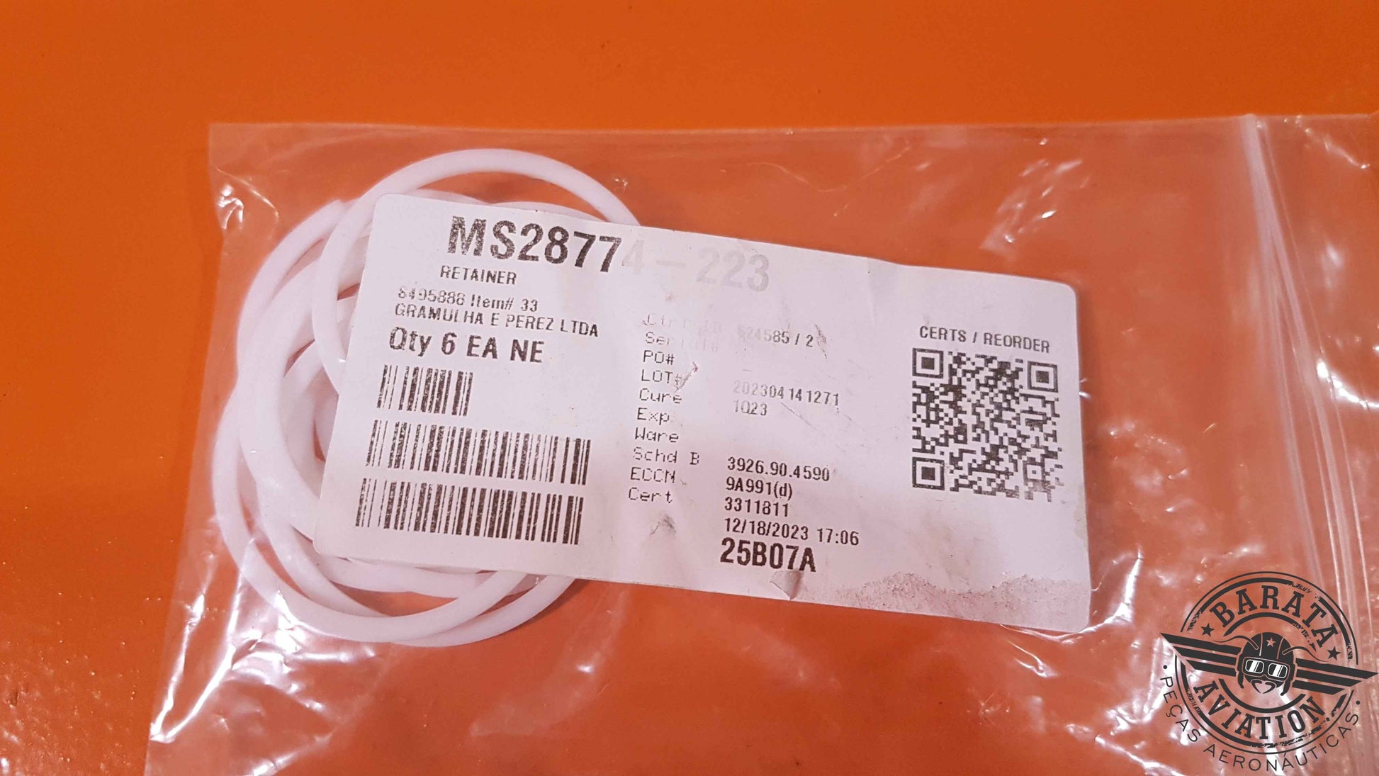 MS28774-223  Kit of 12 Retainer Ring - Novo