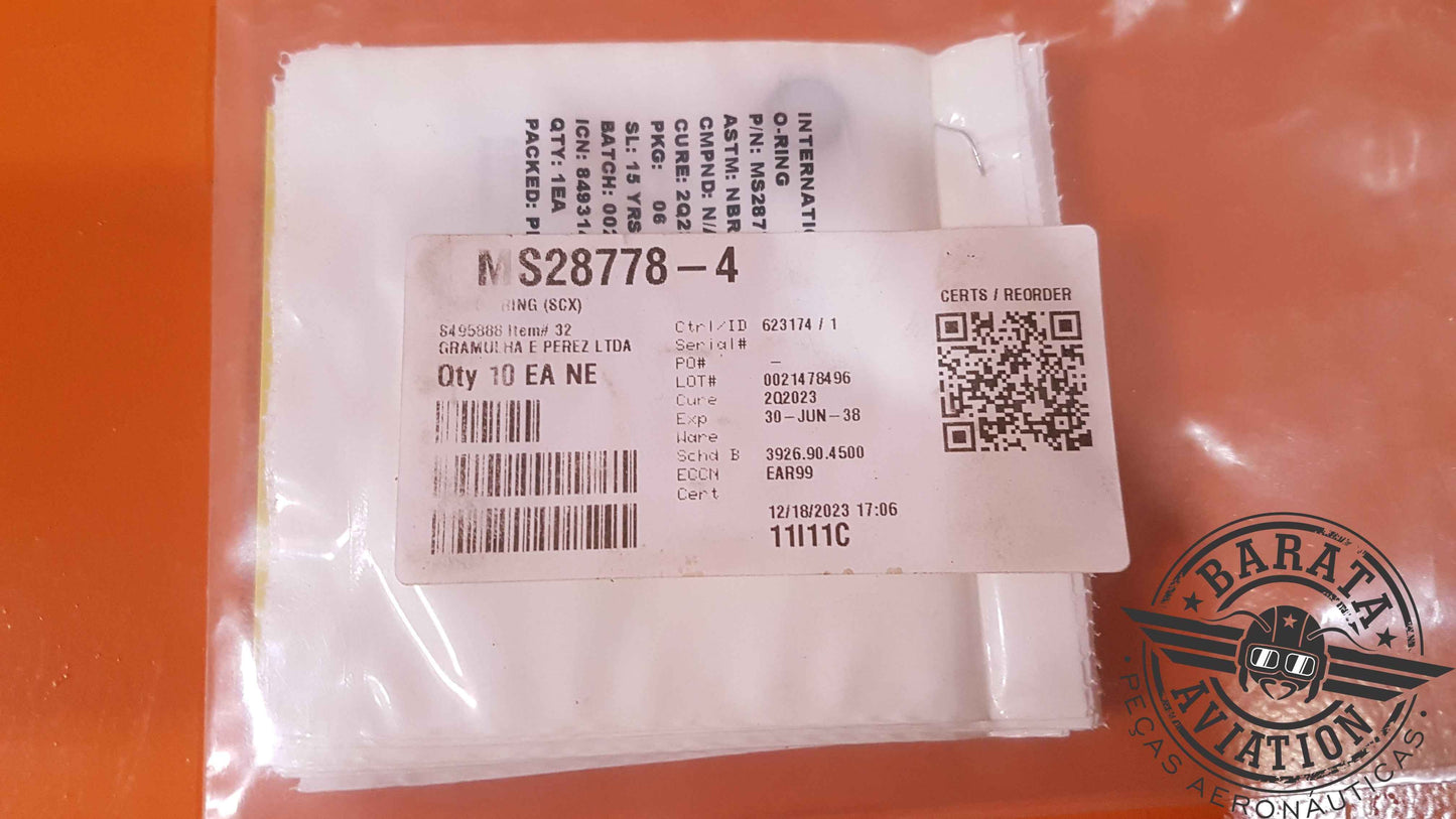 MS28778-4 International Seal Kit of 10 O-rings