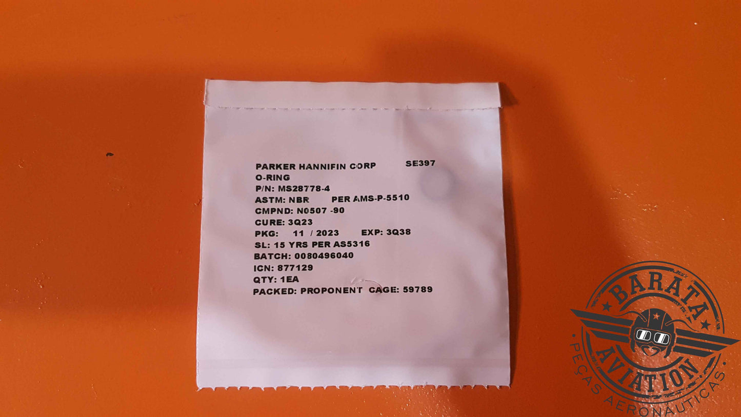 MS28778-4  Park  Hannifin O-ring