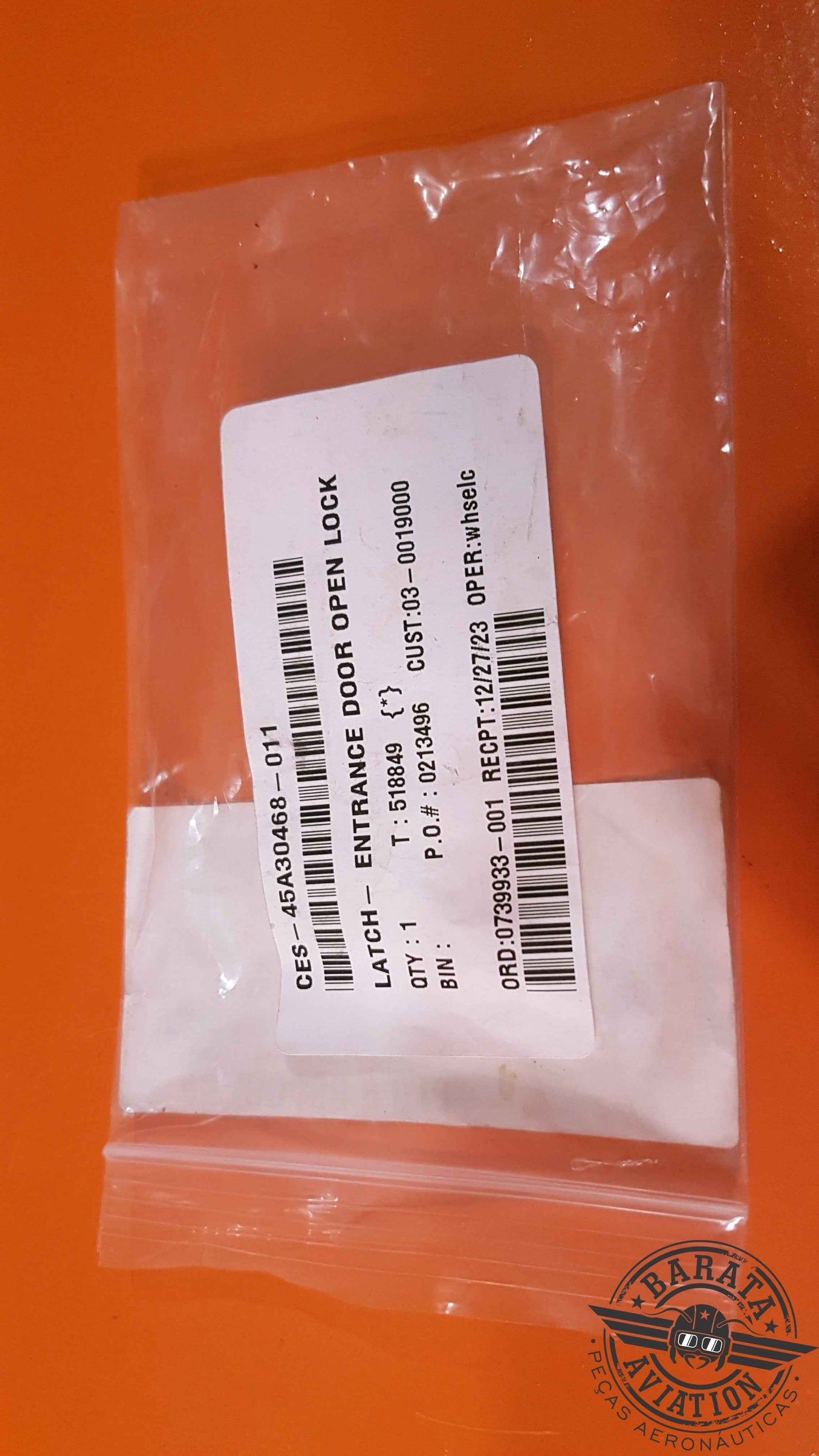 45A30468-011 Latch - Entrance Door Open Lock - Novo