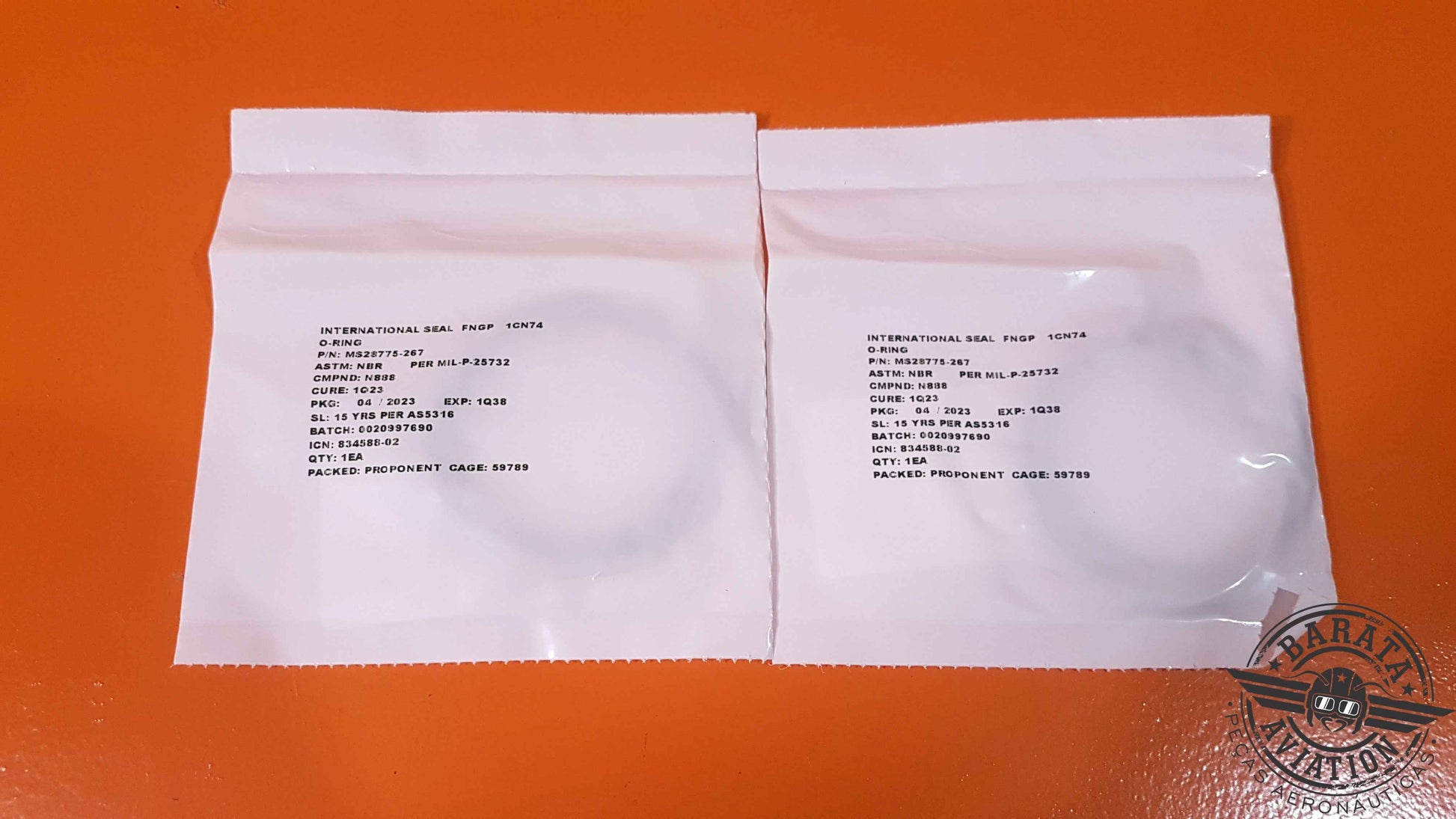 MS28775-267 International Seal Kit of 2 O-rings - Novo