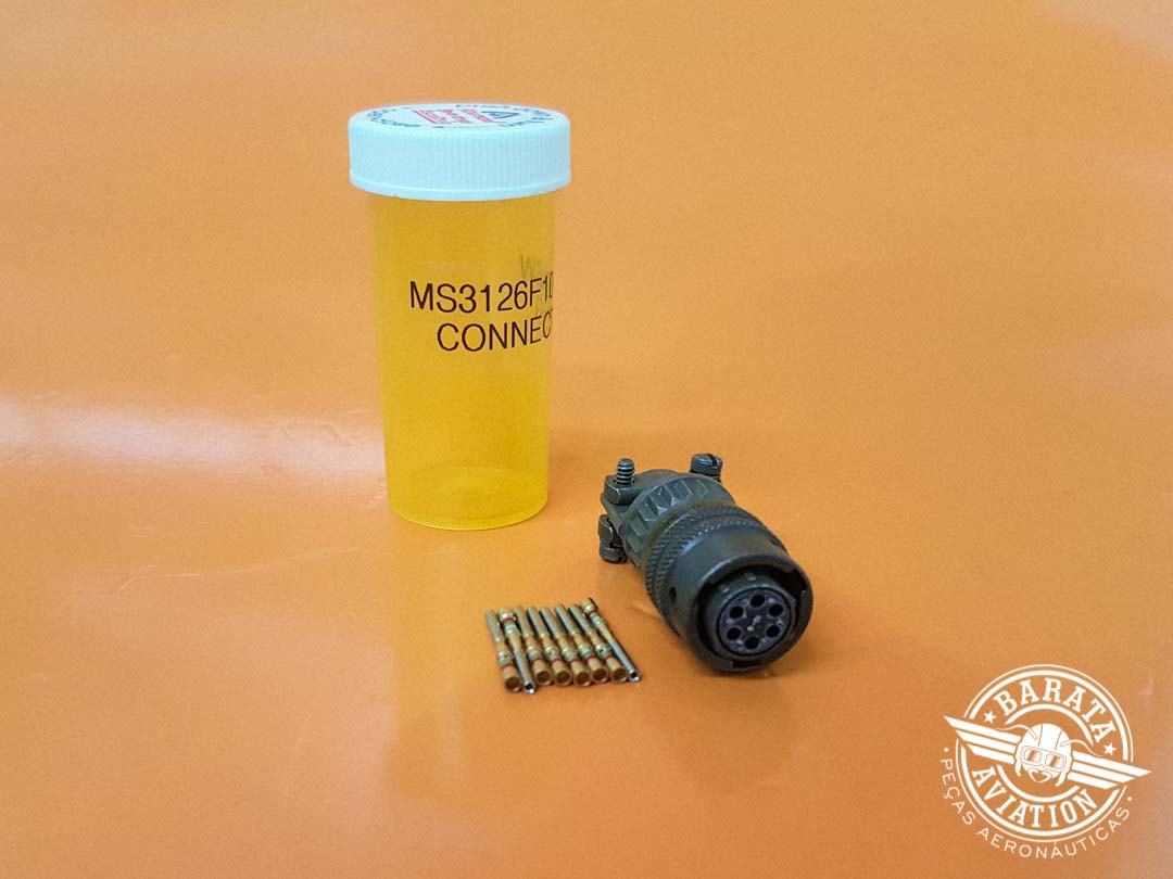 Conector con pin dorado N.° de pieza MS3126F10-6SW