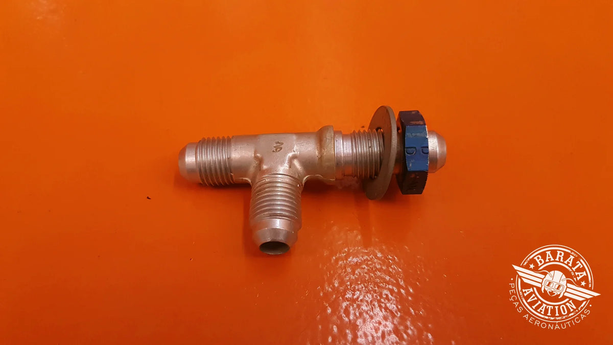 MS24390D6 Pilatus Al Flared Bulkhead Tube Tee