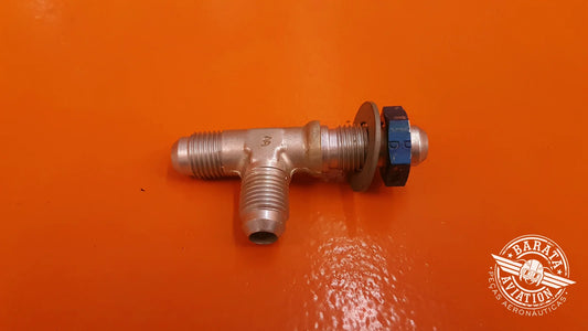 MS24390D6 Pilatus Al Flared Bulkhead Tube Tee