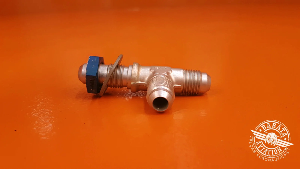 MS24390D6 Pilatus Al Flared Bulkhead Tube Tee